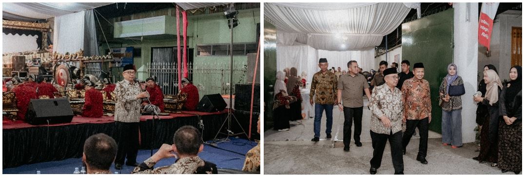 Santunan anak yatim dan pemotongan tumpeng oleh Jatinom Indah