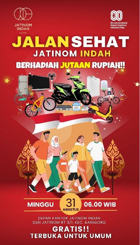 Ribuan peserta memeriahkan Jalan Sehat Jatinom Indah 2025